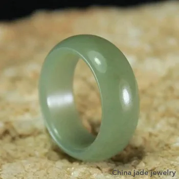 Originalus Hetian Jade žiedas Natūralaus akmens juostos Vyrai Moterys Anel Smulkūs papuošalų aksesuarai Tikri kinų nefrito Jades akmens žiedai